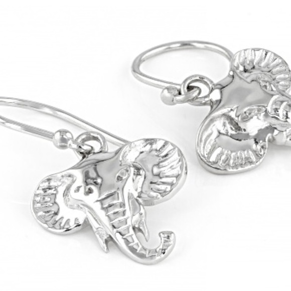 Sterling Silver Elephant Fish Hook Earrings Brand new with Box - Picture 4 of 6
